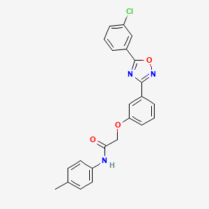 2-{3-[5-(3-chlorophenyl)-1,2,4-oxadiazol-3-yl]phenoxy}-N-(4-methylphenyl)acetamide