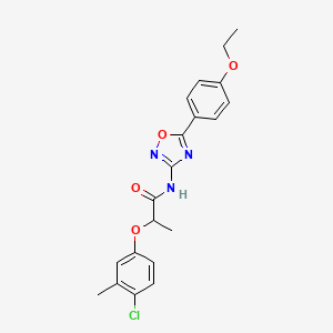 2-(4-chloro-3-methylphenoxy)-N-[5-(4-ethoxyphenyl)-1,2,4-oxadiazol-3-yl]propanamide