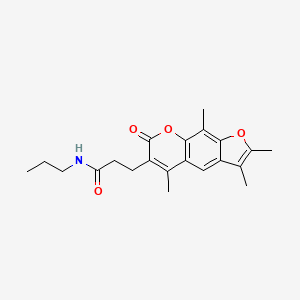 N-Propyl-3-{2,3,5,9-tetramethyl-7-oxo-7H-furo[3,2-G]chromen-6-YL}propanamide