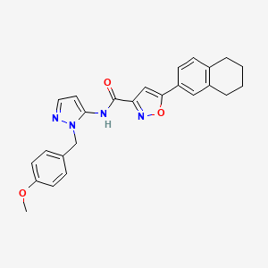 N-[1-(4-methoxybenzyl)-1H-pyrazol-5-yl]-5-(5,6,7,8-tetrahydronaphthalen-2-yl)-1,2-oxazole-3-carboxamide