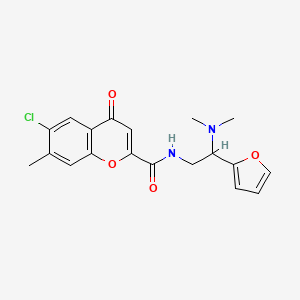 6-chloro-N-[2-(dimethylamino)-2-(furan-2-yl)ethyl]-7-methyl-4-oxo-4H-chromene-2-carboxamide