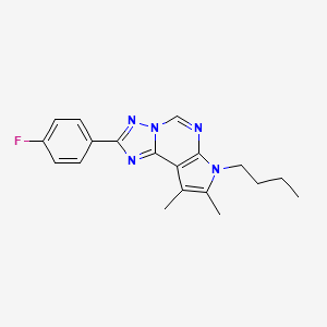 molecular formula C19H20FN5 B11314947 7-butyl-2-(4-fluorophenyl)-8,9-dimethyl-7H-pyrrolo[3,2-e][1,2,4]triazolo[1,5-c]pyrimidine 