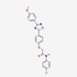 N-(4-chlorophenyl)-2-{4-[3-(4-methoxyphenyl)-1,2,4-oxadiazol-5-yl]phenoxy}acetamide