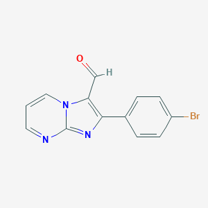 molecular formula C13H8BrN3O B113150 2-(4-溴苯基)咪唑并[1,2-a]嘧啶-3-甲醛 CAS No. 881040-02-4