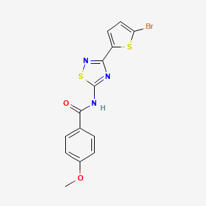 N-[3-(5-bromothiophen-2-yl)-1,2,4-thiadiazol-5-yl]-4-methoxybenzamide