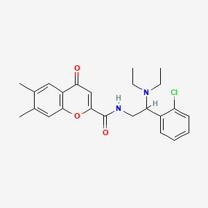 N-[2-(2-chlorophenyl)-2-(diethylamino)ethyl]-6,7-dimethyl-4-oxo-4H-chromene-2-carboxamide