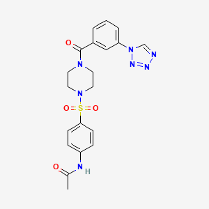 N-{4-[(4-{[3-(1H-tetrazol-1-yl)phenyl]carbonyl}piperazin-1-yl)sulfonyl]phenyl}acetamide