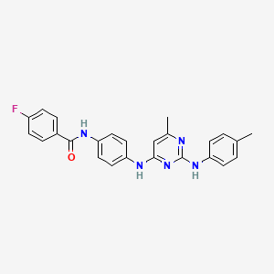 4-fluoro-N-[4-({6-methyl-2-[(4-methylphenyl)amino]pyrimidin-4-yl}amino)phenyl]benzamide