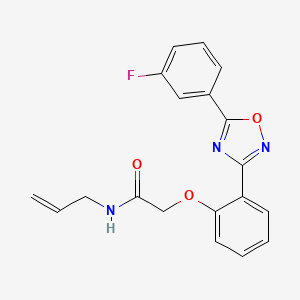 molecular formula C19H16FN3O3 B11315037 2-{2-[5-(3-fluorophenyl)-1,2,4-oxadiazol-3-yl]phenoxy}-N-(prop-2-en-1-yl)acetamide 