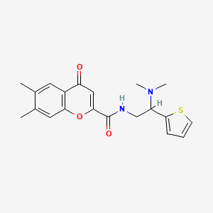 N-[2-(dimethylamino)-2-(thiophen-2-yl)ethyl]-6,7-dimethyl-4-oxo-4H-chromene-2-carboxamide