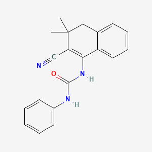 molecular formula C20H19N3O B11315053 3-(2-Cyano-3,3-dimethyl-4H-naphthalen-1-yl)-1-phenylurea 