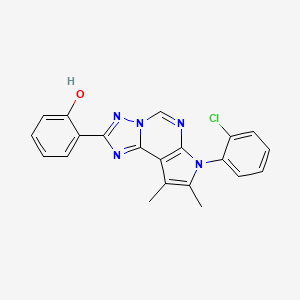 2-[7-(2-chlorophenyl)-8,9-dimethyl-7H-pyrrolo[3,2-e][1,2,4]triazolo[1,5-c]pyrimidin-2-yl]phenol