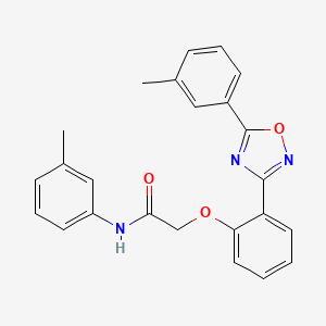 molecular formula C24H21N3O3 B11315062 N-(3-methylphenyl)-2-{2-[5-(3-methylphenyl)-1,2,4-oxadiazol-3-yl]phenoxy}acetamide 