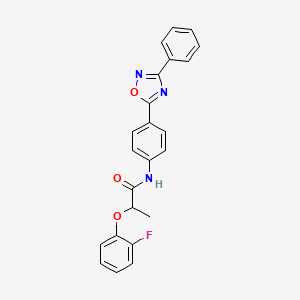 2-(2-fluorophenoxy)-N-[4-(3-phenyl-1,2,4-oxadiazol-5-yl)phenyl]propanamide