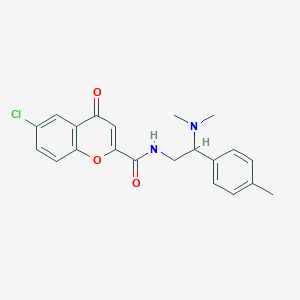 6-chloro-N-[2-(dimethylamino)-2-(4-methylphenyl)ethyl]-4-oxo-4H-chromene-2-carboxamide