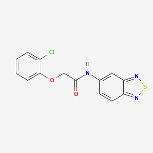 molecular formula C14H10ClN3O2S B11315109 N-(2,1,3-benzothiadiazol-5-yl)-2-(2-chlorophenoxy)acetamide 