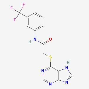 molecular formula C14H10F3N5OS B11315116 2-(9H-purin-6-ylsulfanyl)-N-[3-(trifluoromethyl)phenyl]acetamide 