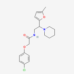 2-(4-chlorophenoxy)-N-[2-(5-methylfuran-2-yl)-2-(piperidin-1-yl)ethyl]acetamide