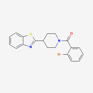 molecular formula C19H17BrN2OS B11315138 (4-(Benzo[d]thiazol-2-yl)piperidin-1-yl)(2-bromophenyl)methanone 