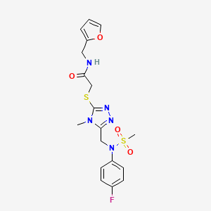 2-[(5-{[(4-fluorophenyl)(methylsulfonyl)amino]methyl}-4-methyl-4H-1,2,4-triazol-3-yl)sulfanyl]-N-(furan-2-ylmethyl)acetamide