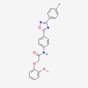 N-{4-[3-(4-fluorophenyl)-1,2,4-oxadiazol-5-yl]phenyl}-2-(2-methoxyphenoxy)acetamide