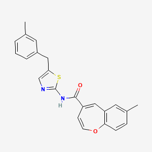 7-methyl-N-[5-(3-methylbenzyl)-1,3-thiazol-2-yl]-1-benzoxepine-4-carboxamide