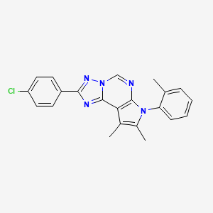 2-(4-chlorophenyl)-8,9-dimethyl-7-(2-methylphenyl)-7H-pyrrolo[3,2-e][1,2,4]triazolo[1,5-c]pyrimidine