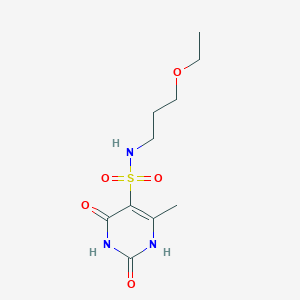 N-(3-ethoxypropyl)-2-hydroxy-4-methyl-6-oxo-1,6-dihydropyrimidine-5-sulfonamide