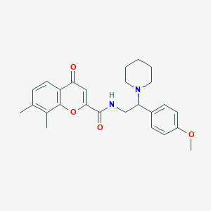 N-[2-(4-methoxyphenyl)-2-(piperidin-1-yl)ethyl]-7,8-dimethyl-4-oxo-4H-chromene-2-carboxamide