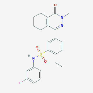 molecular formula C23H24FN3O3S B11315237 2-ethyl-N-(3-fluorophenyl)-5-(3-methyl-4-oxo-3,4,5,6,7,8-hexahydrophthalazin-1-yl)benzenesulfonamide 