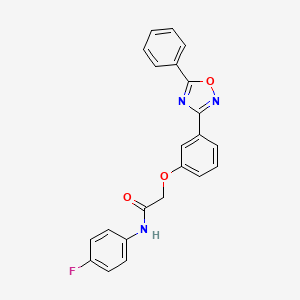 N-(4-fluorophenyl)-2-[3-(5-phenyl-1,2,4-oxadiazol-3-yl)phenoxy]acetamide