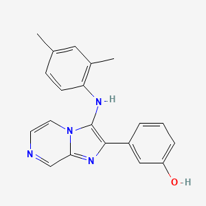 3-{3-[(2,4-Dimethylphenyl)amino]imidazo[1,2-a]pyrazin-2-yl}phenol