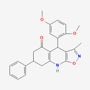 4-(2,5-Dimethoxyphenyl)-3-methyl-7-phenyl-4,6,7,8-tetrahydro[1,2]oxazolo[5,4-b]quinolin-5-ol