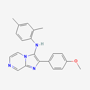 molecular formula C21H20N4O B11315284 N-(2,4-dimethylphenyl)-2-(4-methoxyphenyl)imidazo[1,2-a]pyrazin-3-amine 