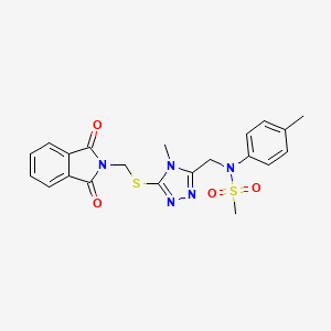 N-[(5-{[(1,3-dioxo-1,3-dihydro-2H-isoindol-2-yl)methyl]sulfanyl}-4-methyl-4H-1,2,4-triazol-3-yl)methyl]-N-(4-methylphenyl)methanesulfonamide