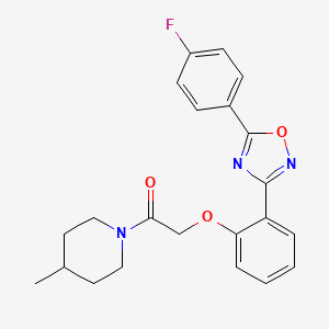 2-{2-[5-(4-Fluorophenyl)-1,2,4-oxadiazol-3-yl]phenoxy}-1-(4-methylpiperidin-1-yl)ethanone