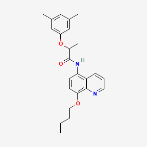 molecular formula C24H28N2O3 B11315305 N-(8-butoxyquinolin-5-yl)-2-(3,5-dimethylphenoxy)propanamide 