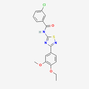 3-chloro-N-[3-(4-ethoxy-3-methoxyphenyl)-1,2,4-thiadiazol-5-yl]benzamide