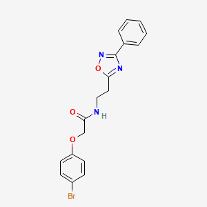 2-(4-bromophenoxy)-N-[2-(3-phenyl-1,2,4-oxadiazol-5-yl)ethyl]acetamide