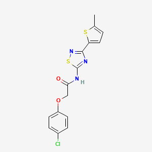 2-(4-chlorophenoxy)-N-[3-(5-methylthiophen-2-yl)-1,2,4-thiadiazol-5-yl]acetamide