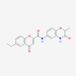 6-ethyl-N-(2-methyl-3-oxo-3,4-dihydro-2H-1,4-benzoxazin-6-yl)-4-oxo-4H-chromene-2-carboxamide