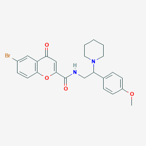 6-bromo-N-[2-(4-methoxyphenyl)-2-(piperidin-1-yl)ethyl]-4-oxo-4H-chromene-2-carboxamide