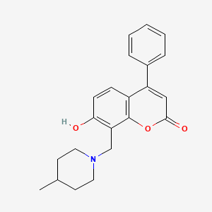 7-hydroxy-8-[(4-methylpiperidin-1-yl)methyl]-4-phenyl-2H-chromen-2-one