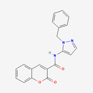 molecular formula C20H15N3O3 B11315445 N-(1-benzyl-1H-pyrazol-5-yl)-2-oxo-2H-chromene-3-carboxamide 