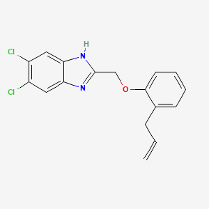 molecular formula C17H14Cl2N2O B11315446 5,6-dichloro-2-{[2-(prop-2-en-1-yl)phenoxy]methyl}-1H-benzimidazole 