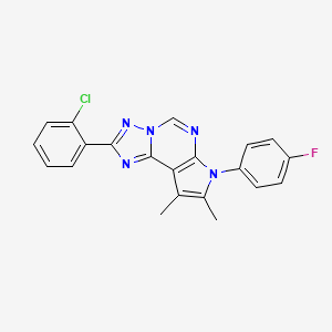 2-(2-chlorophenyl)-7-(4-fluorophenyl)-8,9-dimethyl-7H-pyrrolo[3,2-e][1,2,4]triazolo[1,5-c]pyrimidine