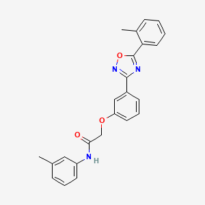 molecular formula C24H21N3O3 B11315495 N-(3-methylphenyl)-2-{3-[5-(2-methylphenyl)-1,2,4-oxadiazol-3-yl]phenoxy}acetamide 