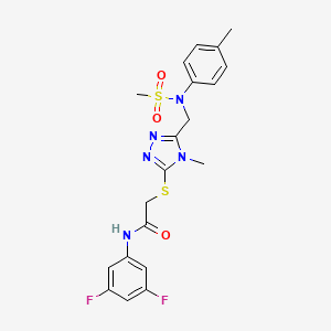 N-(3,5-difluorophenyl)-2-[(4-methyl-5-{[(4-methylphenyl)(methylsulfonyl)amino]methyl}-4H-1,2,4-triazol-3-yl)sulfanyl]acetamide