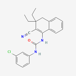 1-(3-Chlorophenyl)-3-(2-cyano-3,3-diethyl-3,4-dihydronaphthalen-1-yl)urea