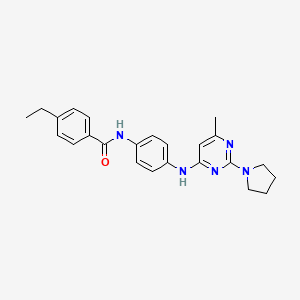 4-Ethyl-N-(4-{[6-methyl-2-(pyrrolidin-1-YL)pyrimidin-4-YL]amino}phenyl)benzamide